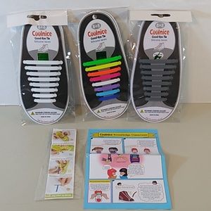 Kid's Silicone shoe laces New Lot